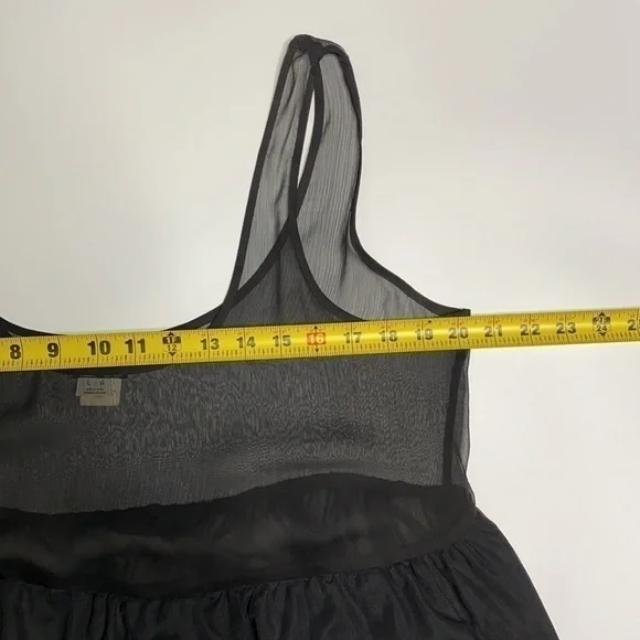 Intimately Free People Black Shear Layered Top Large - Picture 6 of 9